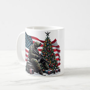 Mug Drapeau américain Drapeau de Noël Art