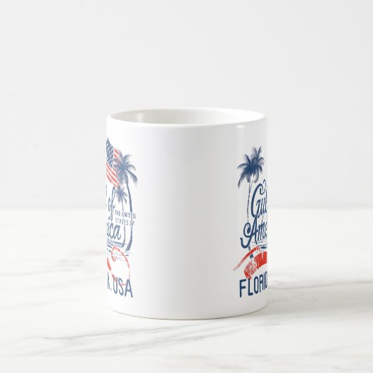 Mug Drapeau américain du golfe des États-Unis 2025 Flo (Centre)