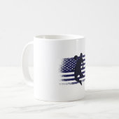 Mug Drapeau américain du maillot de football américain (Devant gauche)
