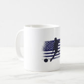 Mug Drapeau américain du maillot de football américain (Devant gauche)