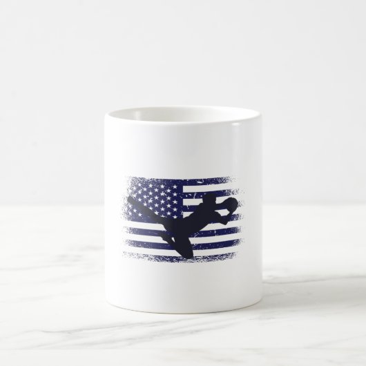 Mug Drapeau américain du maillot de football américain (Centre)