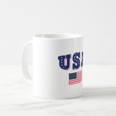 Mug Drapeau américain du maillot de football américain (Devant gauche)