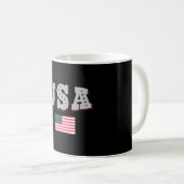 Mug Drapeau américain du maillot de football américain (Devant droit)