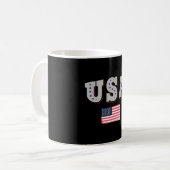 Mug Drapeau américain du maillot de football américain (Devant gauche)