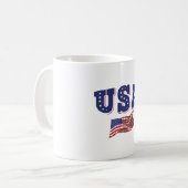 Mug Drapeau américain du maillot de football américain (Devant gauche)