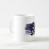 Mug Drapeau américain du maillot de football américain (Devant gauche)