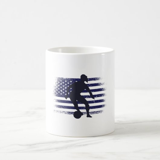Mug Drapeau américain du maillot de football américain (Centre)