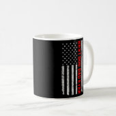 Mug Drapeau américain du meilleur chien père jamais Fê (Devant droit)