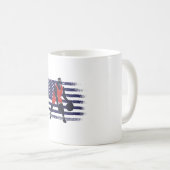 Mug Drapeau américain du vanneur de basket-ball Jersey (Devant droit)