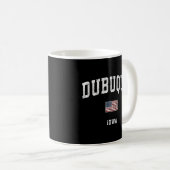 Mug Drapeau Américain Dubuque Iowa (Devant droit)
