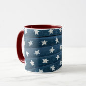 Mug Drapeau américain en bois (Devant gauche)