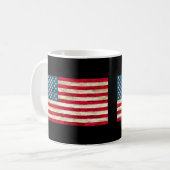 Mug Drapeau américain en détresse Americana Patriotiqu (Devant gauche)