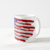 Mug Drapeau américain en plumes (Devant droit)