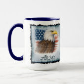 Mug Drapeau américain et aigle de l'armée (Gauche)