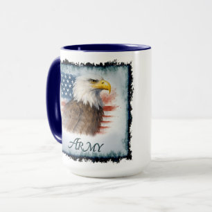Mug Drapeau américain et aigle de l'armée