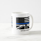 Mug Drapeau américain et britannique Thin Blue Line pe (Devant droit)