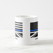 Mug Drapeau américain et britannique Thin Blue Line pe (Centre)