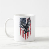 Mug Drapeau américain et cadeau d’aigle - Père patriot (Gauche)