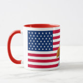 Mug Drapeau américain et cochon d'aigle (Gauche)