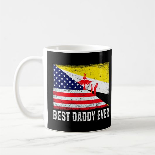 Mug Drapeau américain et drapeau de Brunei Meilleure f (Gauche)