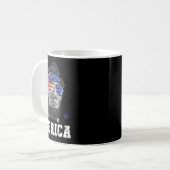 Mug Drapeau américain féminin Lincoln 4 juillet Merica (Devant gauche)