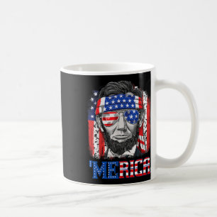 Mug Drapeau américain féminin Lincoln 4 juillet Merica