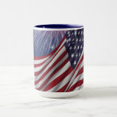 Mug Drapeau américain & Feux d'artifice (Centre)