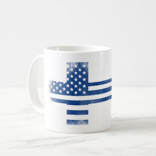 Mug Drapeau américain finlandais   Finlande et