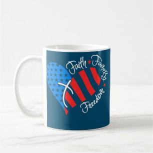 Mug Drapeau Américain Foi Famille Liberté USA 4