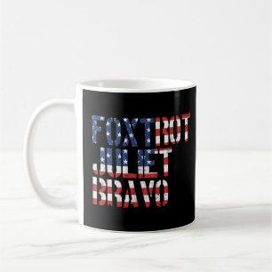 Mug Drapeau américain Foxtrot Juliet Bravo