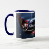 Mug Drapeau américain glacé / Dieu bénit l'Amérique (Gauche)