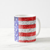 Mug Drapeau américain Grunge (Devant droit)