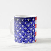 Mug Drapeau américain Grunge (Devant gauche)