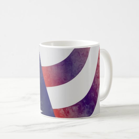 Mug Drapeau américain Grunge (Devant droit)