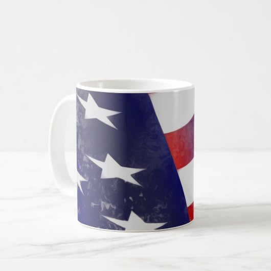 Mug Drapeau américain Grunge (Devant gauche)