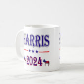 Mug Drapeau américain Harris 2024 Pres Democrat Donkey (Devant gauche)