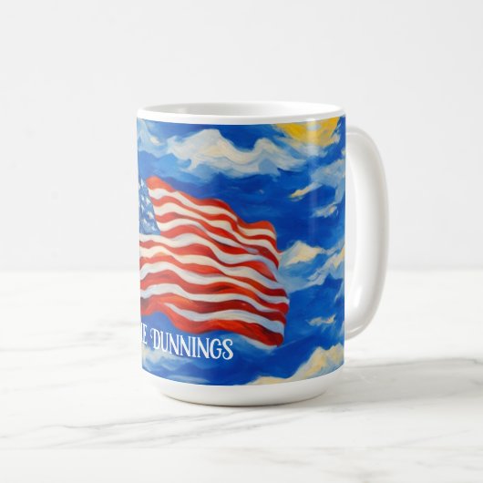 Mug Drapeau américain impressionniste (Devant droit)