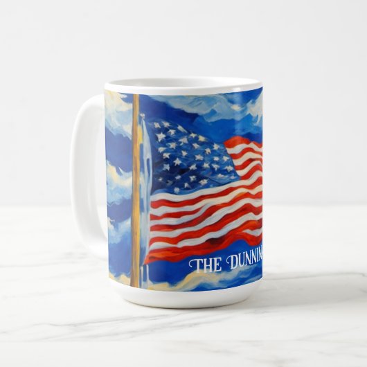 Mug Drapeau américain impressionniste (Devant gauche)