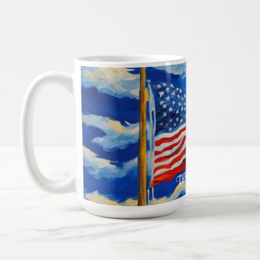 Mug Drapeau américain impressionniste (Gauche)