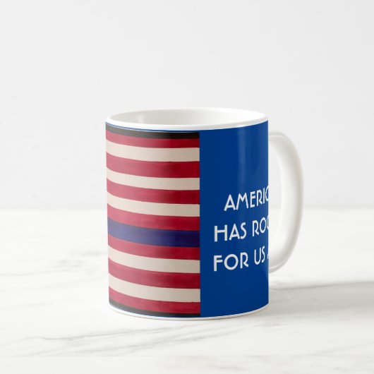 Mug Drapeau américain inclus (Devant droit)