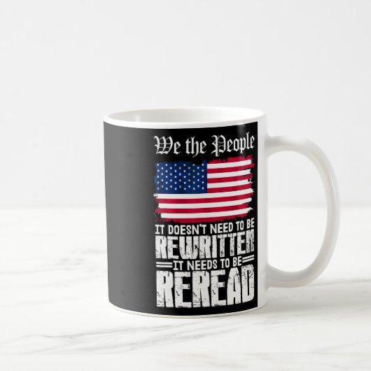 Mug Drapeau américain La constitution des États-Unis d (Droite)