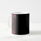 Mug Drapeau américain Lacrosse Stick (Devant gauche)