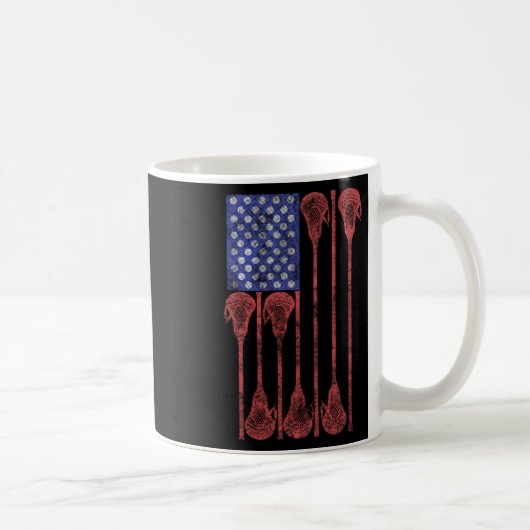 Mug Drapeau américain Lacrosse Stick (Droite)