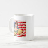 Mug Drapeau américain Lady Liberty Independence (Devant gauche)