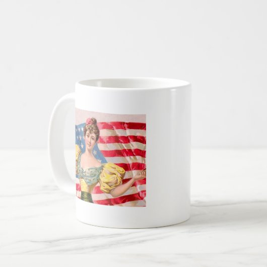 Mug Drapeau américain Lady Liberty Independence (Devant gauche)