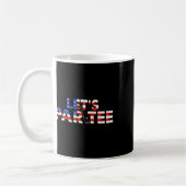 Mug Drapeau américain Let's Par Tee Party Golf Funny 4 (Gauche)