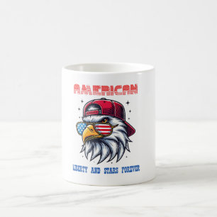 Mug Drapeau américain Liberté Aigle chauve cool sur