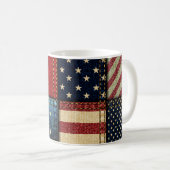 Mug Drapeau Américain, Motif sans chichi. (Devant droit)