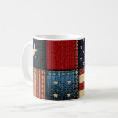 Mug Drapeau Américain, Motif sans chichi. (Devant gauche)