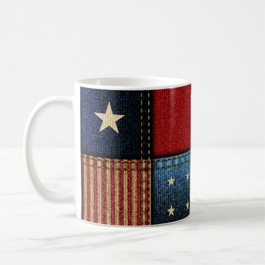 Mug Drapeau Américain, Motif sans chichi. (Gauche)